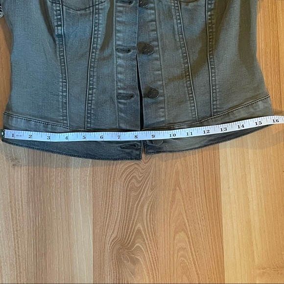 JESSICA SIMPSON-OLIVE GREEN ETHNIC DENIM JACKET - Picture 9 of 14